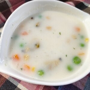 冷凍食材で作るクラムチャウダー